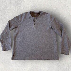 Untuckit Sweatshirt Men’s Size Large Tan Henley Casual Pullover
